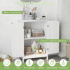 3-Tier Bathroom Storage Cabinet Freestanding Storage Organizer Cabinet White