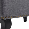 Vintage Padded Bench Stool Footstool Chair Rectangle Seat Studded Buttoned Stand