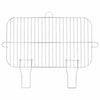 Charcoal BBQ Grill with Wheels Smoker Black Steel