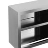 2 Tier Commercial Kitchen Stainless Steel Sliding Doors Cabinet Wall Cupboard UK