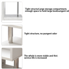 High Gloss Side Coffee Table 2 Tier Bedside End Table With LED Light Living Room