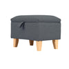 Footstool Fabric Linen Ottoman Bench Seat Foot Rest Stool Chair Storage Box