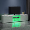 Modern High Gloss 2 Door TV Stand Unit Cabinet Entertainment Sideboard LED Light
