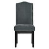 2/4x Grey Dining Chairs Kitchen Seat High Back Velvet Upholstered Knocker Back