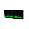 2025 50 INCH WIDE LED FLAMES BLACK GLASS TRUFLAME™ WALL MOUNTED ELECTRIC FIRE