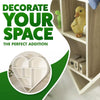 Wooden Heart Shaped Floating Wall Shelf Natural Hanging Display Unit Storage