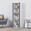 Modern Display Tall Cabinet Bookcase Shelving Units with LED Light 3 Glass Shelf