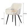 2 x Dining Chairs Set Velvet Padded Seat Metal Legs Kitchen Armchair Home Office