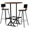 Bar Set 3 Piece Solid Reclaimed Wood T5F9