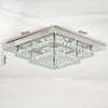 Modern XL Living Room Lamp LED Celling Light Crystal Pendant Chandelier Square