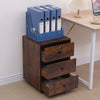 Mobile 3 Drawers Filing Cabinets Printer Stand Pedestal Lockable Bedside Table