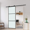 Sliding Barn Door Clear / Frosted Glass Hardware Kit 6-7FT / Door with Track Kit