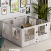 Heavy Duty Dog Playpen Shatter-proof Glass Pet Enclosure Crate Cage Indoor Fence