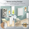 Foldable Floating Desk w/ 3-tier Tilt Storage Partition Wall Mounted Desk