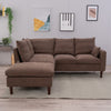 L-Shaped Corner Sofa, Sectional Couch with Built-in USB Port Chaise
