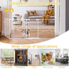 5-panel Metal Baby Pet Playpen Fireplace Fence Safety Fence Lockable Gate White