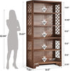 6-Tier Vintage Modern Bookshelf Bookcase, 70.8" Tall Storage Rack for LivingRoom