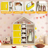 Kids Dress Up Rack Clothing Wardrobe Costume Storage Closet-Yellow