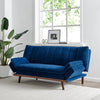 3 Seater Navy Blue Velvet Sofa Bed - Mondaine