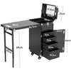 Foldable Artist Make Up Station Cosmetic Beauty Hairdresser Trolley Case Table