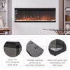 Electric 3 Sided Media Fire 40/50/60in Standing Insert LED Fireplace Panoramic
