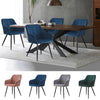 2 Pcs Dining Chairs Velvet/PU Cushion Backrest Seats Reception Armchairs Kitchen