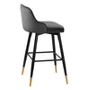 2x Swivel Bar Stools Velvet Metal Legs Breakfast Stools Kitchen Padded Chairs
