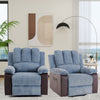 Electric Recliner Massage Heated Vibration Sofa Reclining Lounge Armchair Grey