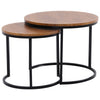 Nest of 2/3 Wood Grain Nested Tables Side End Lamp Sofa Tables Living Room Decor