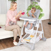 Baby High Chair Foldable Dining Chair Portable Adjustable Feeding Chair-Grey