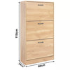 3 Drawer Shoe Cabinet Storage Cupboard Unit Shoe Rack Wooden Stand Organiser