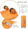 Sea choice Luggage 4PC set Hard Shell PC+ABS with Silent wheels lock zip- orange