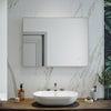 Illuminated Bathroom Mirror 800 x 600 With LED Bluetooth Shaver Socket Demister