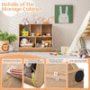 5-Cubby Kids Toy Storage Organizer Wooden Children Bookcase Bookshelf