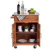 Rolling Kitchen Island Wooden Kitchen Trolley Utility Storage Cart w/ Drawer