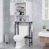 Over The Toilet Storage Cabinet Bathroomw/Adjustable Bottom Bar-White