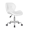 Computer Desk Chair Office Cushioned Chair Chrome Legs Swivel Fabric/PU/Velvet