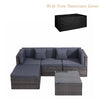 Garden Rattan Furniture Set 4-Seater Combo Modular Sofa w/ Cover Patio Outdoor