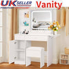 Dressing Table With Mirror Drawers Stool Set Bedroom Makeup Desk Vanity Table UK