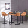 2x Bar Stools Breakfast Comfortable Swivel Gas Lift Kitchen Stool Leather Chairs