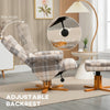 Swivel Recliner Chair with Footstool, Wooden Base and Storage for Living Room