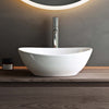 Countertop Basin Bathroom Sink Ceramic Oval Washbasin Sink Vessel