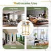 Set of 2 Marble Top Round Side Table Modern Sofa End Table Accent Bedside Table