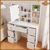 Dressing Table Makeup Vanity Set Desk with LED Mirror 7 Drawers Shelves Bedroom