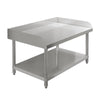 Stainless Steel Food Prep Table Commercial Kitchen Storage Work Top Edges Shelf
