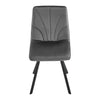 Velvet Padded Seat Kitchen Dining Chair Home Office Chair with Metal Legs
