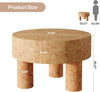31.5-Inch Round Coffee Table, Modern Wooden Circle Tea Table for Living Room