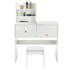 drawers Stool Mirror Vanity Desk Table Bedroom up Flip Dressing Set Makeup Felvj