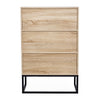 3 Tier Wooden Storage Cabinet Side Furniture Cupboard Bedroom Hallway Shelf Rack