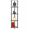 3/4/5 Tier Home Storage Corner Shelf Shelving Rack Unit Grey Display Stand